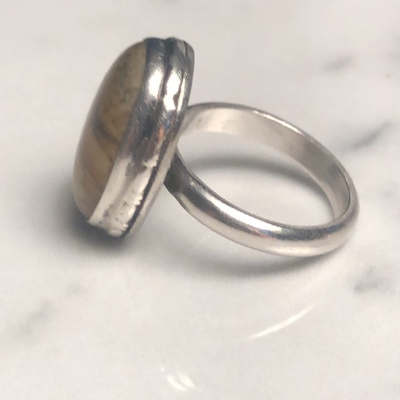 Picture jasper silver ring. Size 6 - Picture 6 of 7